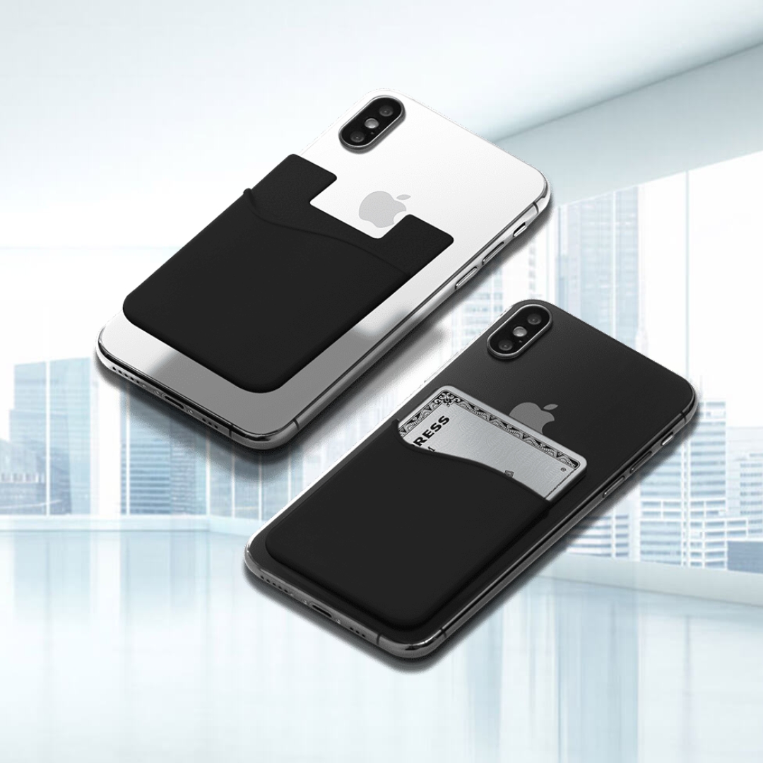 Phone Wallet Card Holder Silicone Slim Case Pocket Sticker